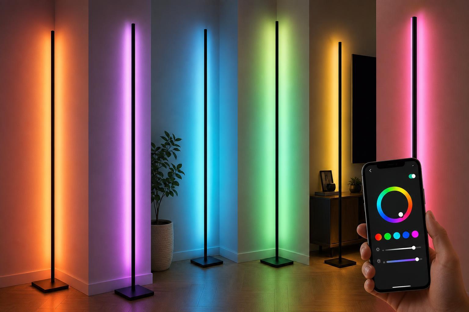 6 Top RGB Corner Floor Lamps With Smart Control Features