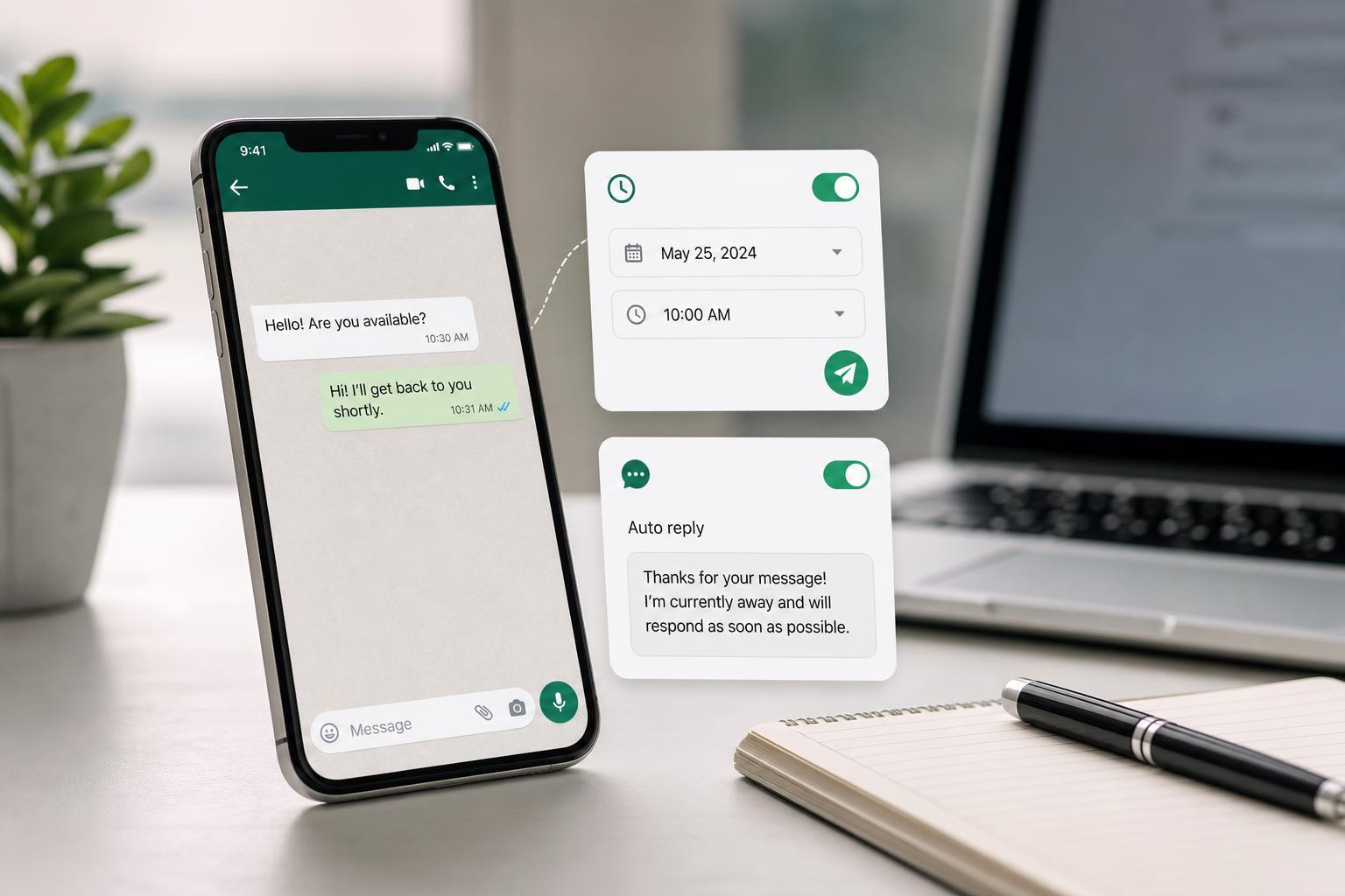 Scheduling WhatsApp Messages and Setting Up Auto Replies