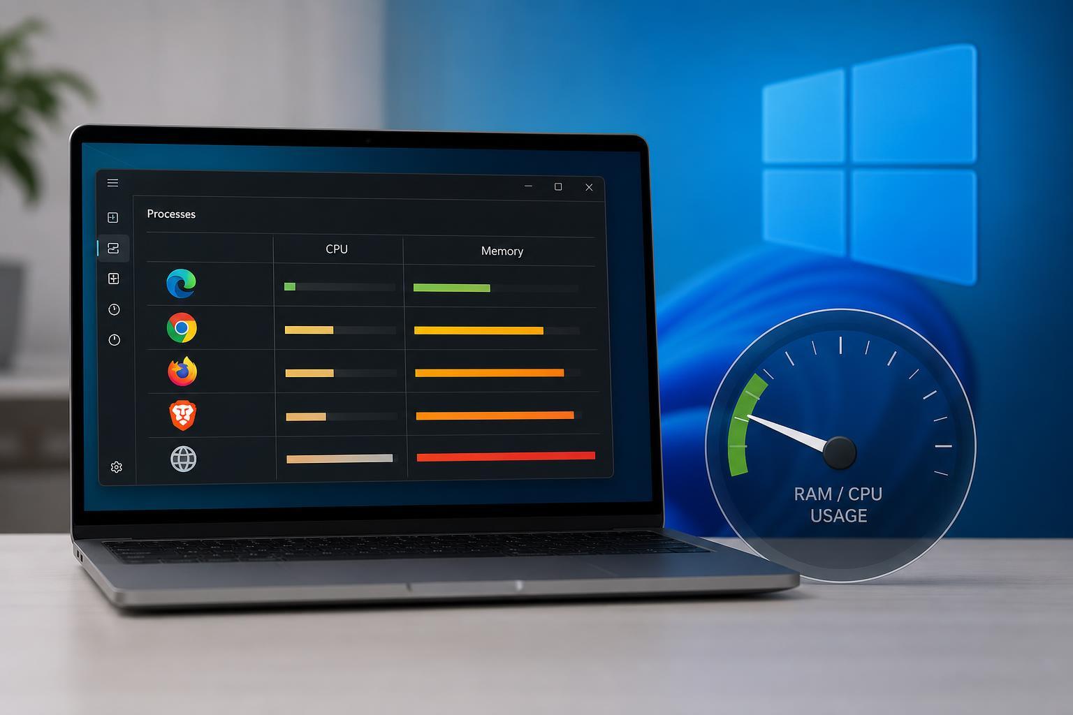 Which Windows Browser Uses the Least RAM and CPU?