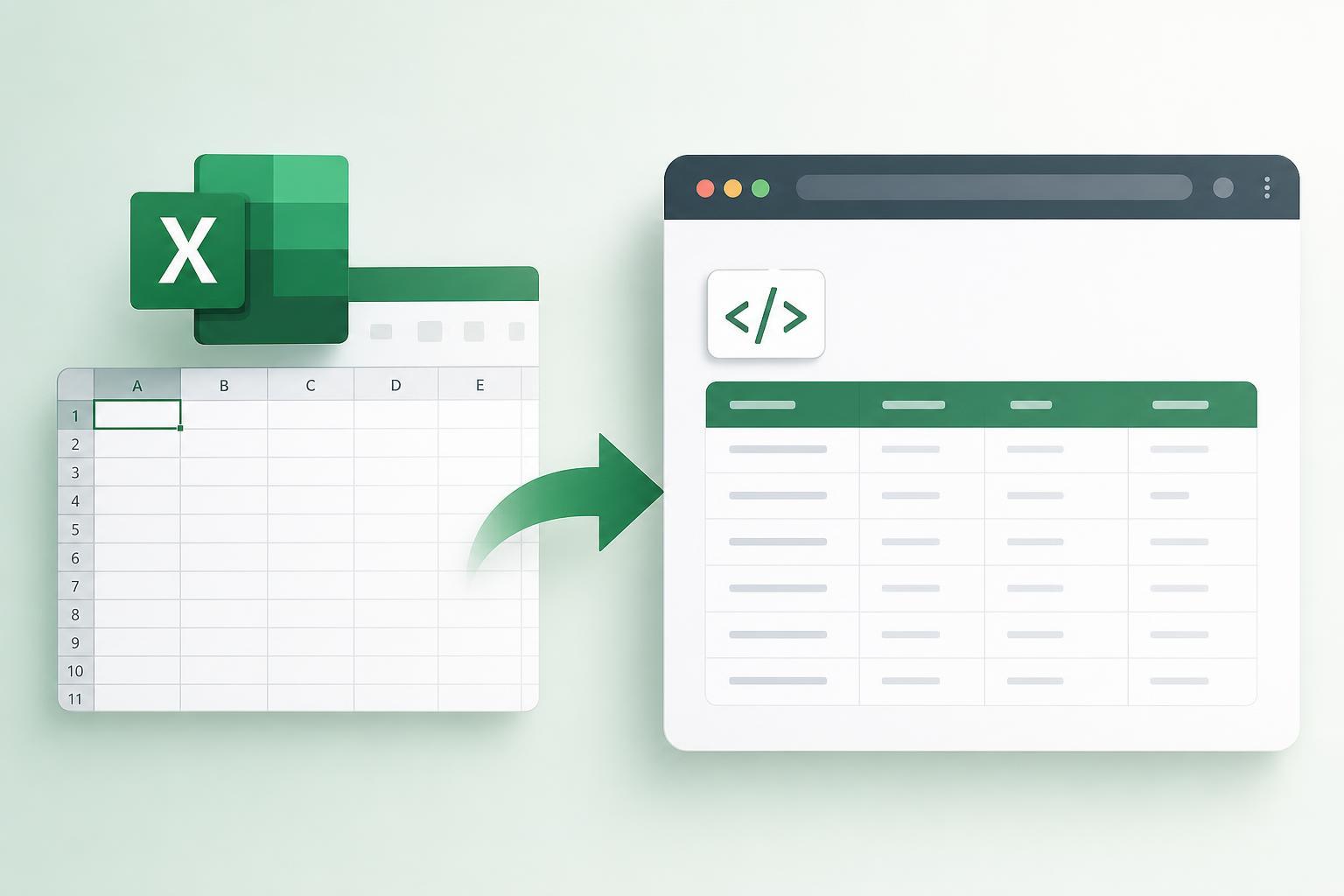 How to Turn an Excel Sheet into an HTML Table