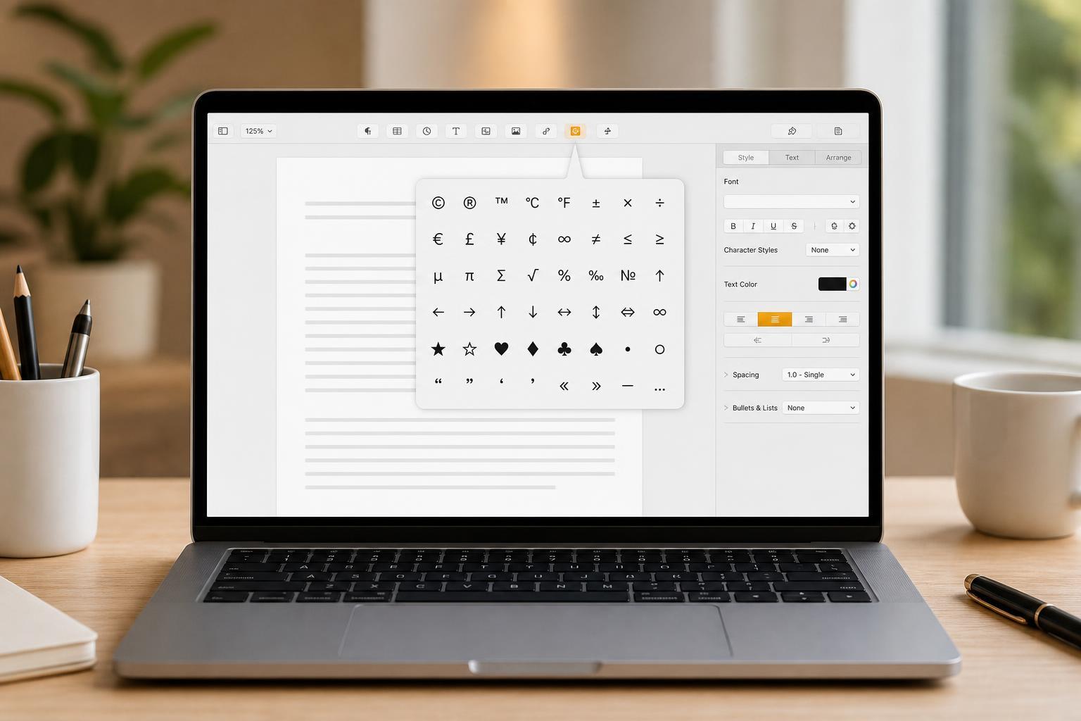 Adding Special Characters and Symbols in Apple Pages, Plus Useful Writing Tricks