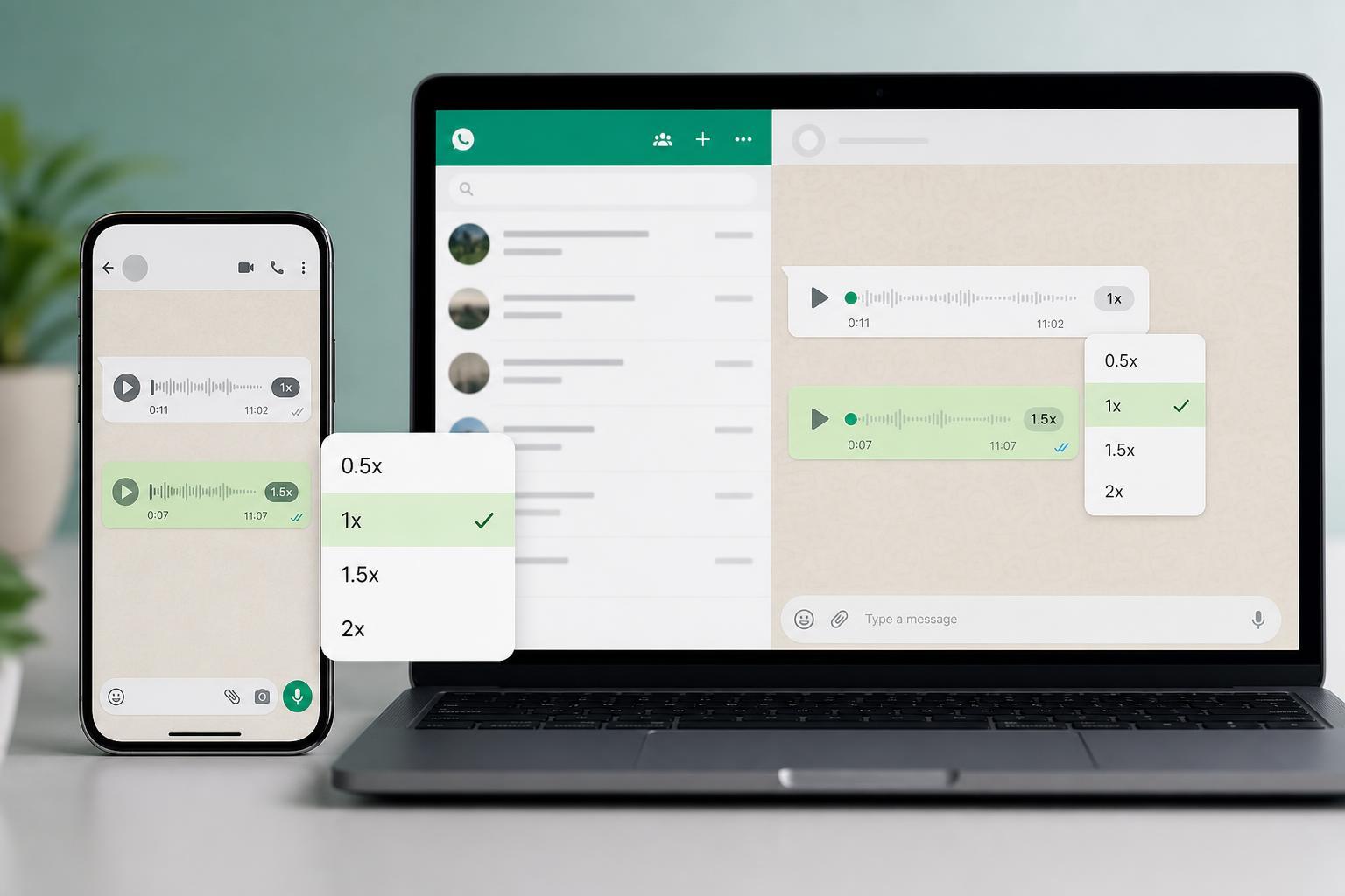 How to Adjust WhatsApp Audio Playback Speed on Mobile and Desktop