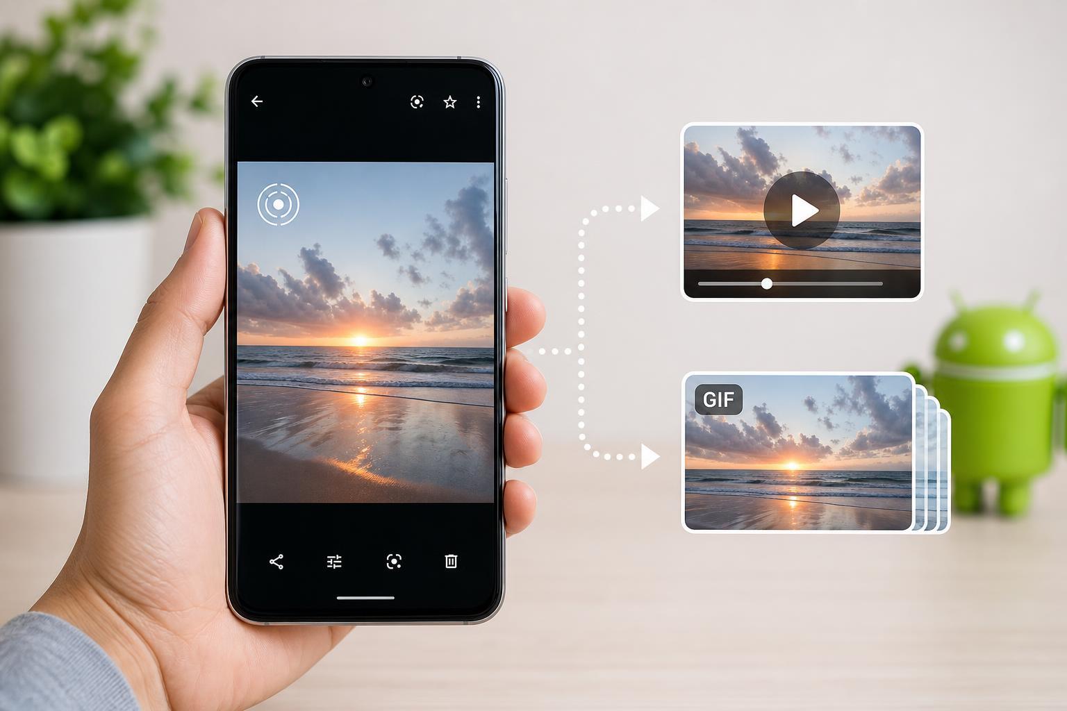 Saving a Live Photo as a Video or GIF on Android