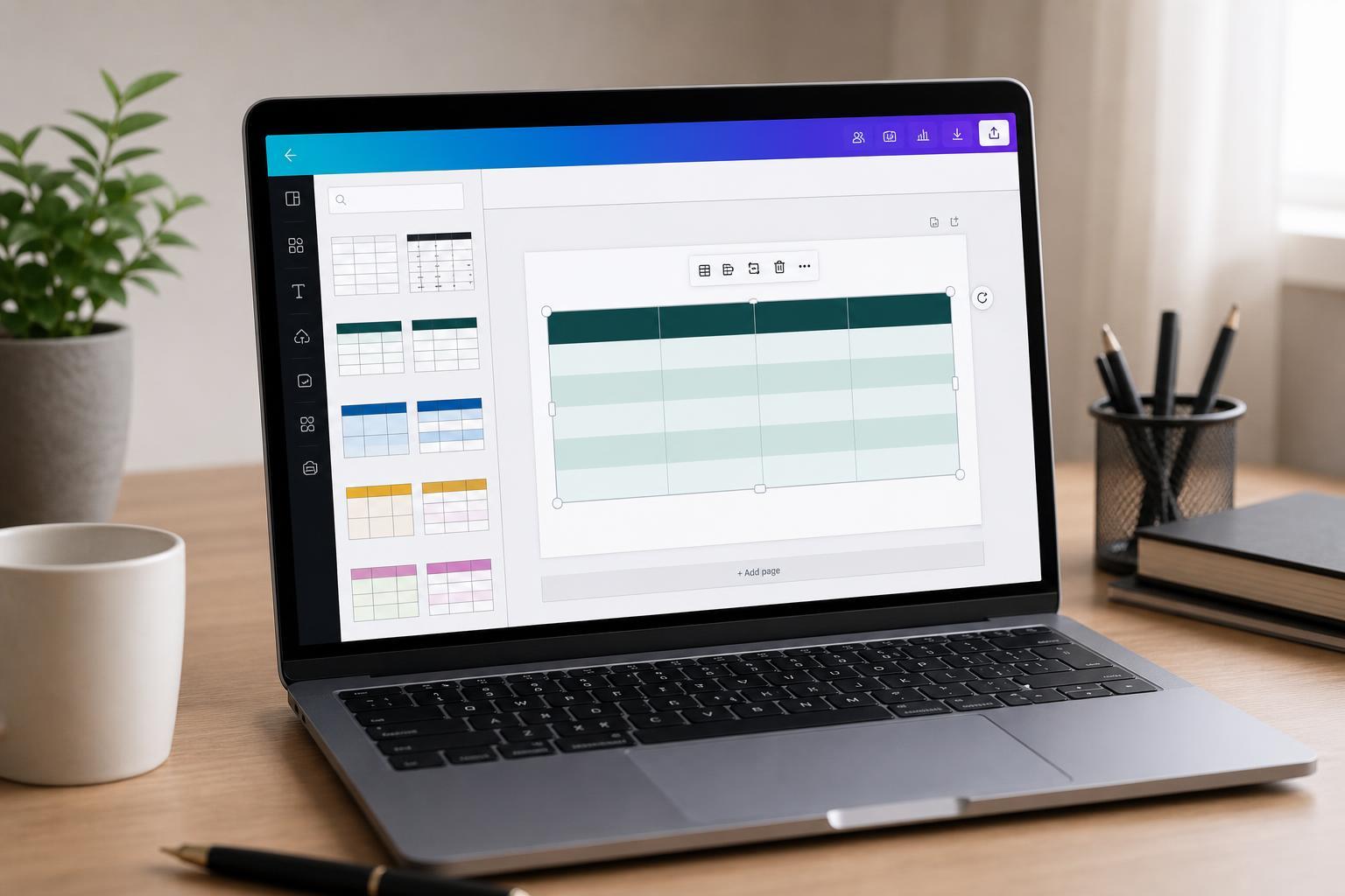 Creating and Customizing Tables in Canva