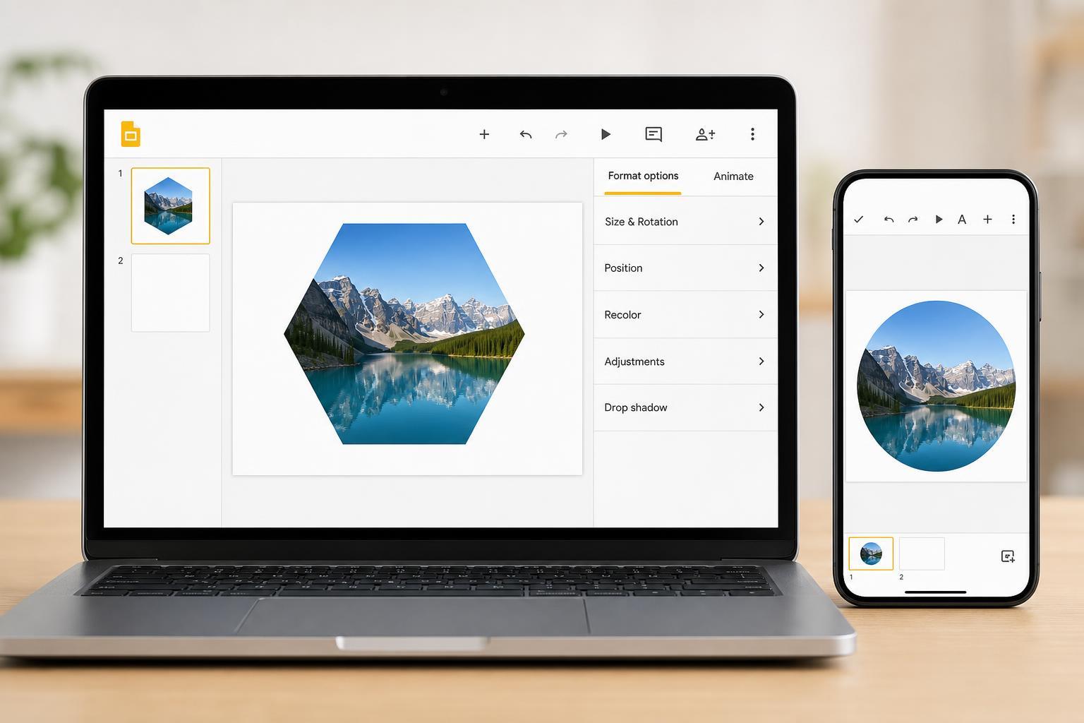 How to Put an Image Inside a Shape in Google Slides on Mobile and PC