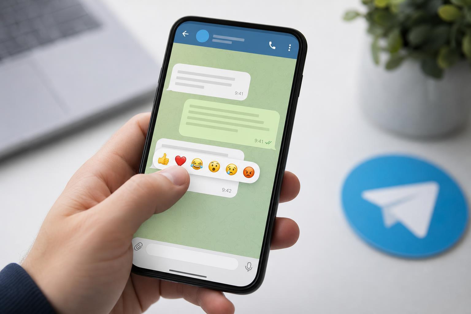 How to React to Messages in Telegram