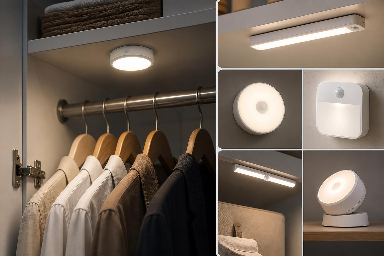 6 Closet Motion Sensor Lights That Work Well in Small Spaces