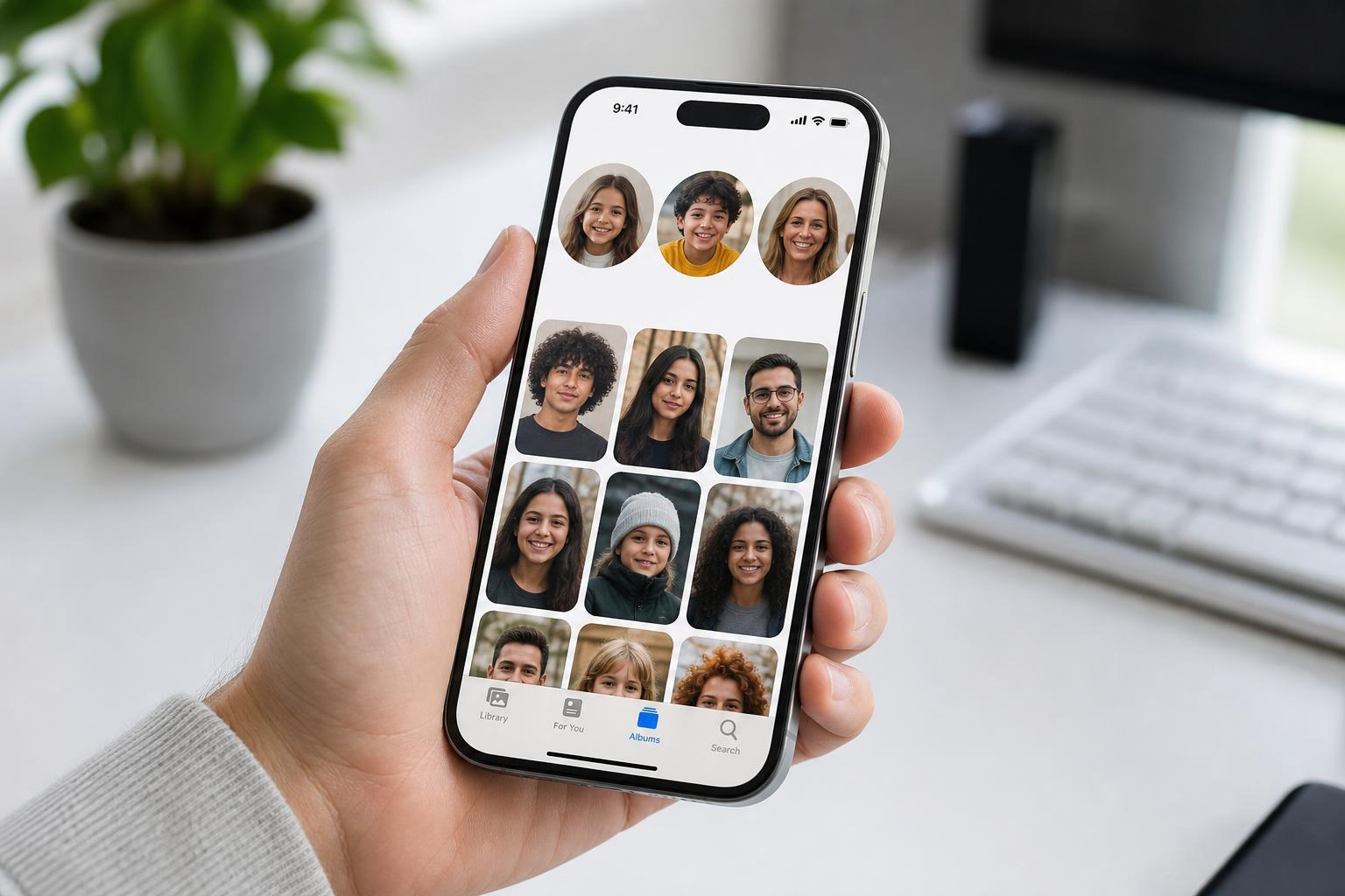 Using the People Album in the iPhone Photos App